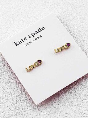 Kate Spade Letter Stud Earrings